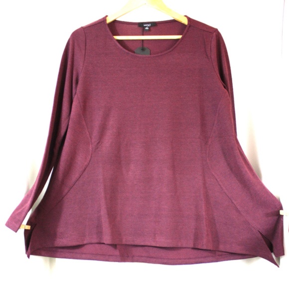 !!! One Left!!! Very J WineLoose Fit Soft Knit Top - Picture 6 of 7